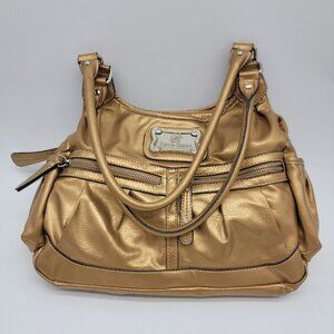 Sienna Ricchi‎ Handbag Gold With Silver Tone Hardware Large Purse